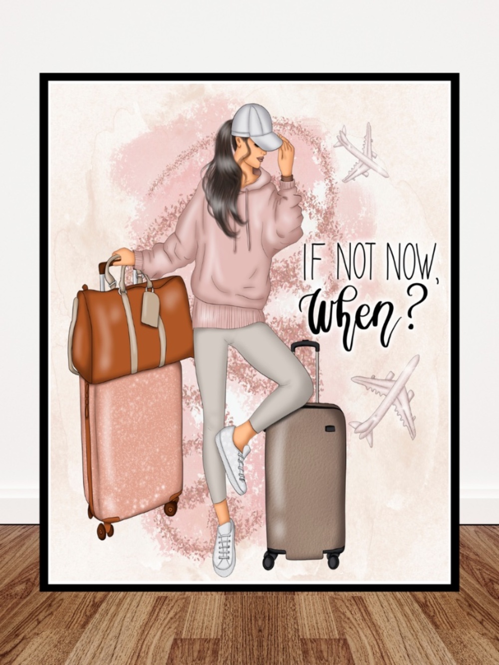 Girly Travel Art Print 8x10